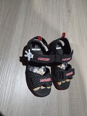 Mickey Mouse Kids Black & Red Sandals